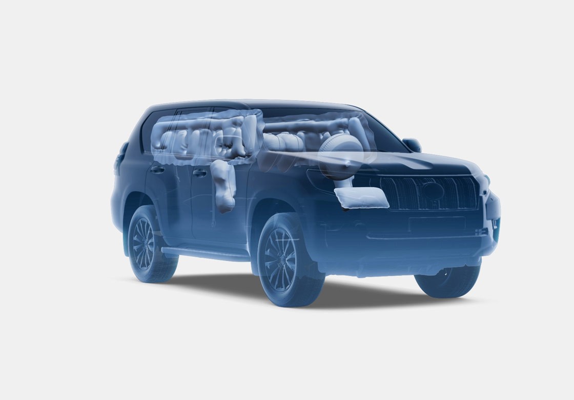 Toyota LandCruiser interieur airbags