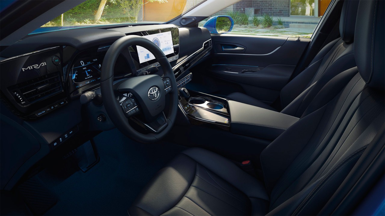 Toyota Mirai, interieur, zwart