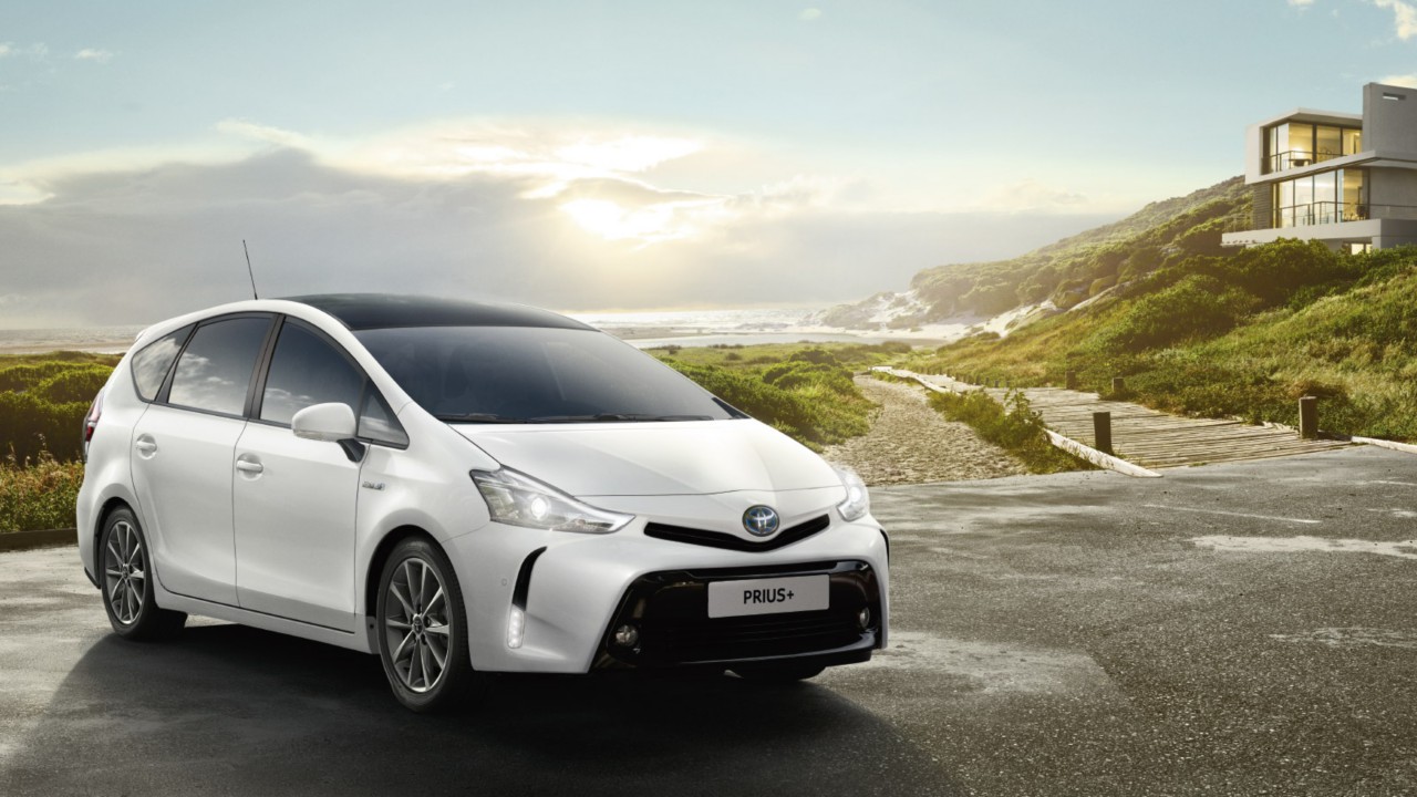 Toyota, Prius+, exterieur, driekwart, links, voor