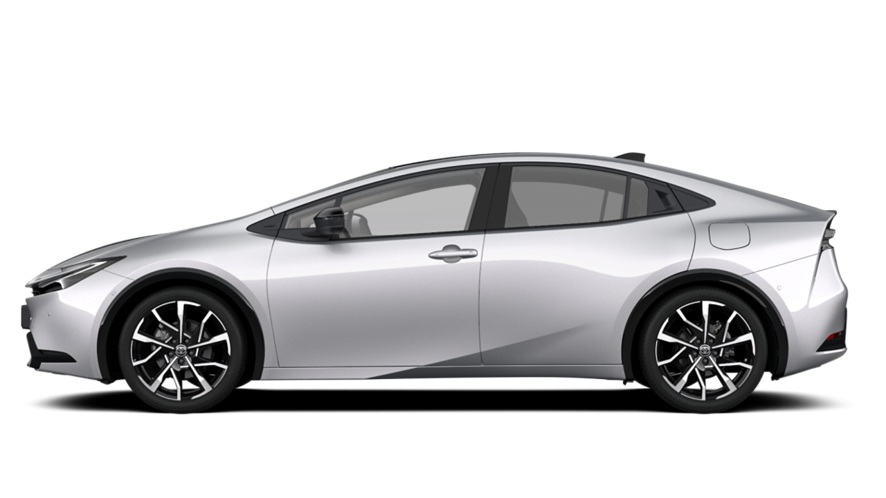 Toyota Prius Exterieur zijkant zilvergrijs