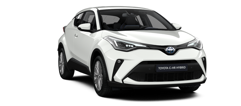 Vooraanzicht van een witte C-HR