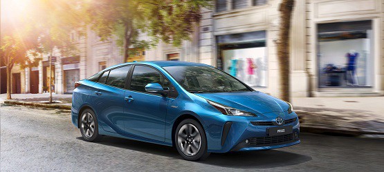 Toyota Prius Hybrid, exterieur, rechtsvoor, blauw