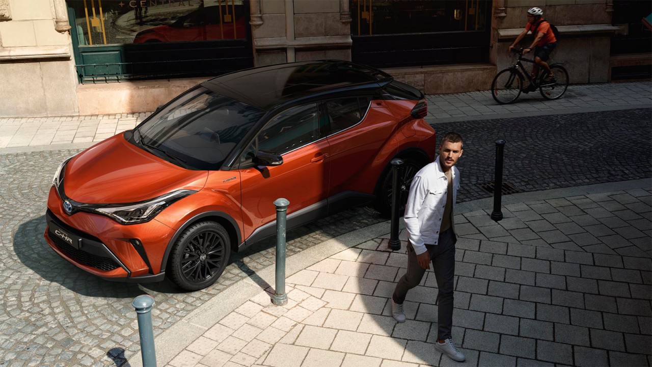 Toyota C-HR, exterieur, zijkant, boven, oranje