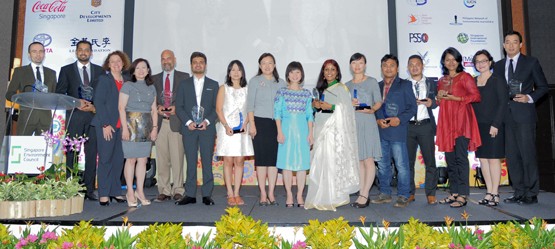 Toyota, winnaars en sponsors van de Asian Environmental Journalism Awards 2015