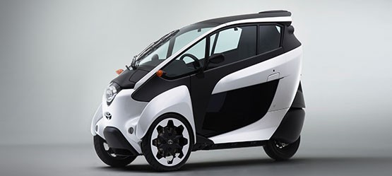 Toyota i-ROAD, exterieur, zijkant, zwart, wit