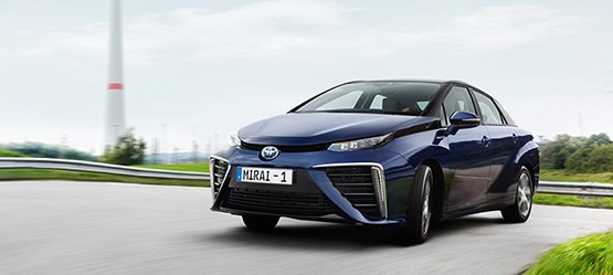 Toyota Mirai, exterieur, voorkant, blauw