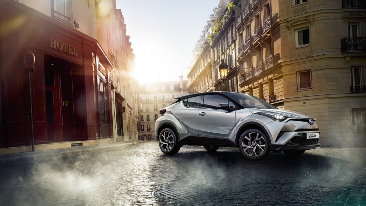 Toyota C-HR, exterieur, zijkant, grijs