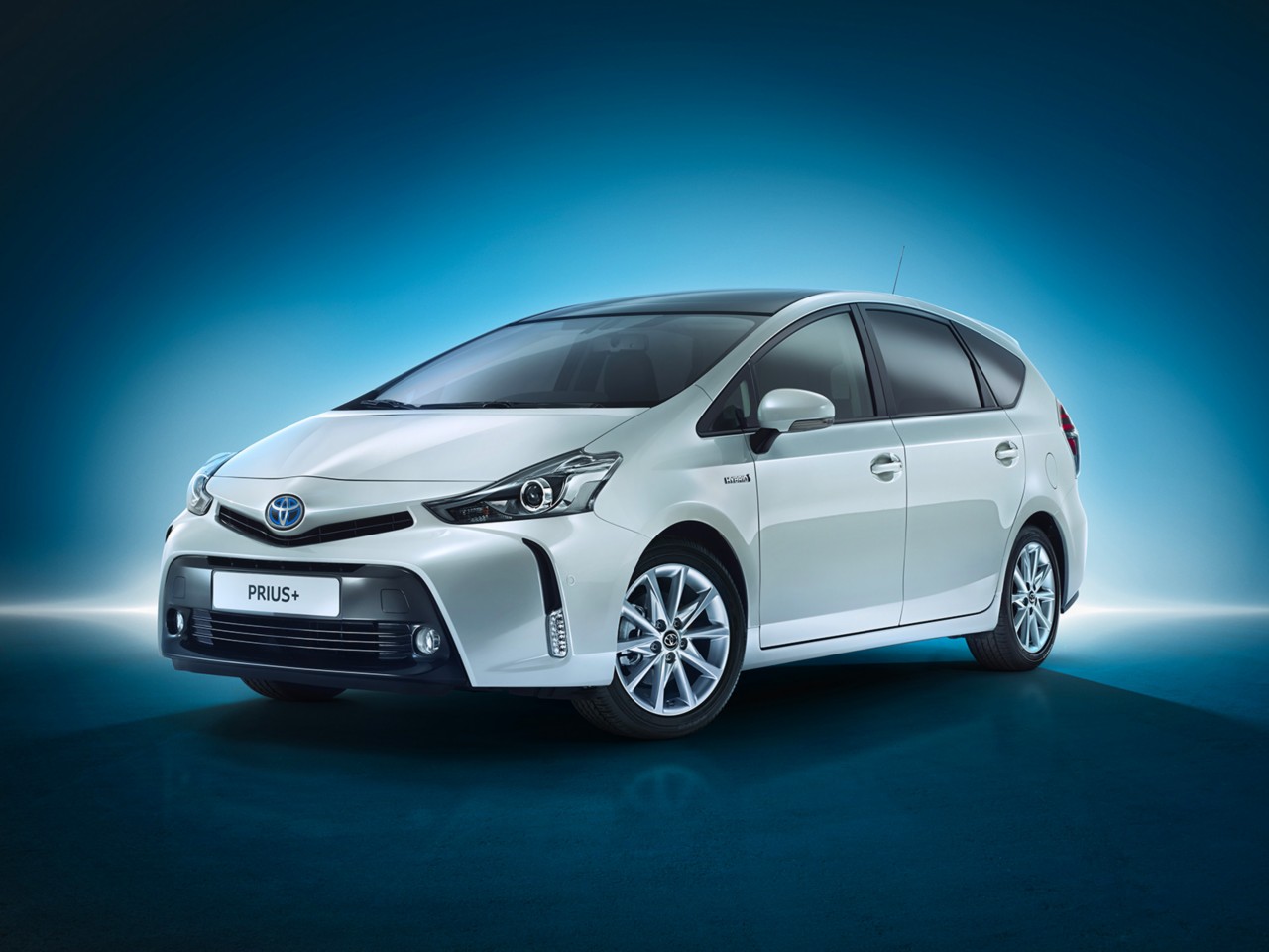 Toyota Prius Plus, exterieur, linksvoor, wit