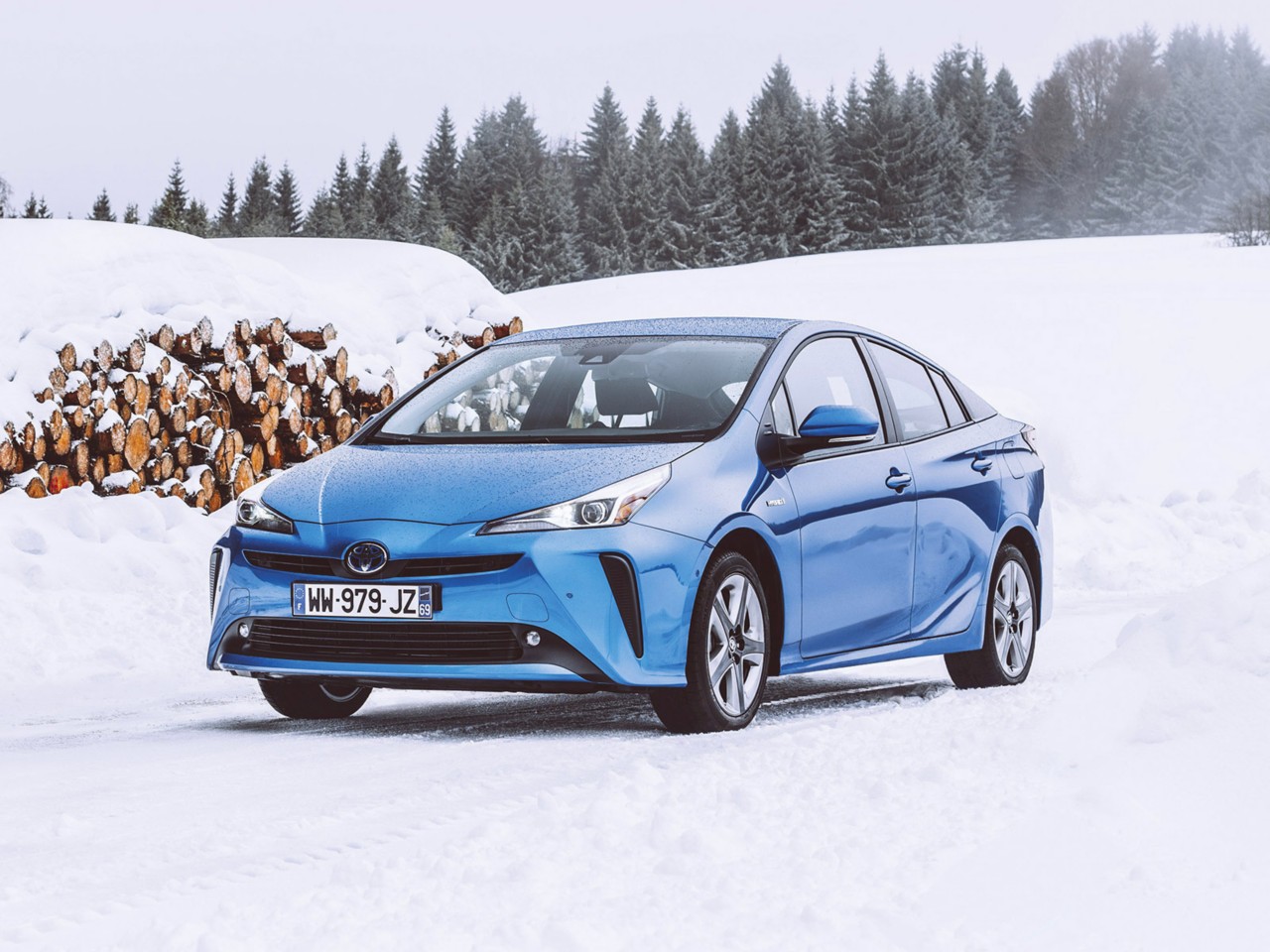 Toyota Prius, exterieur, linksvoor, blauw