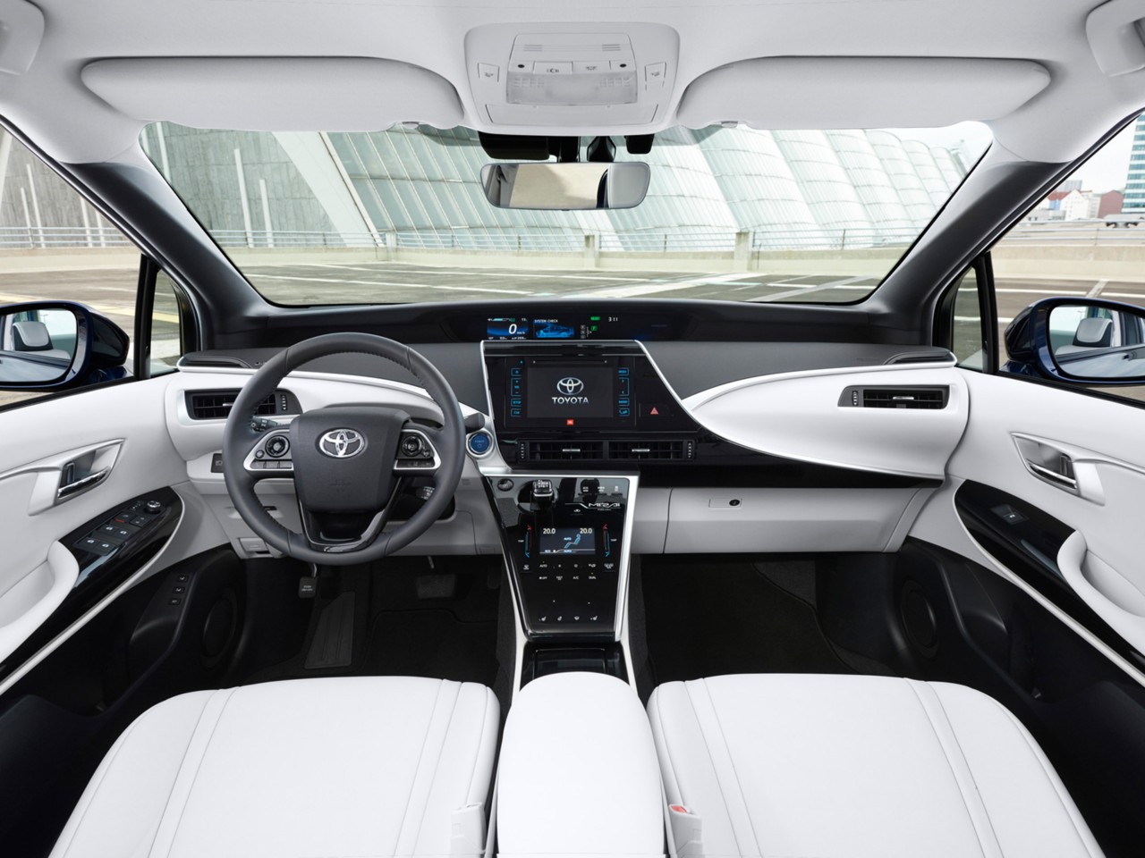 Toyota Mirai, interieur, voorstoelen