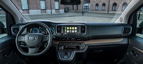 Toyota, interieur, proace, verso, electric, dashboard, stuur