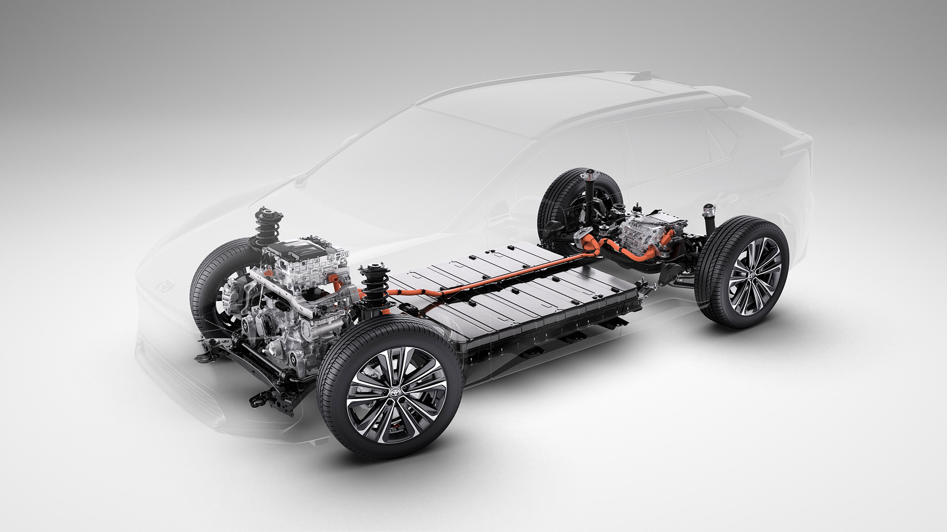 Toyota, Bz4X, exterieur, 3D illustratie, platform