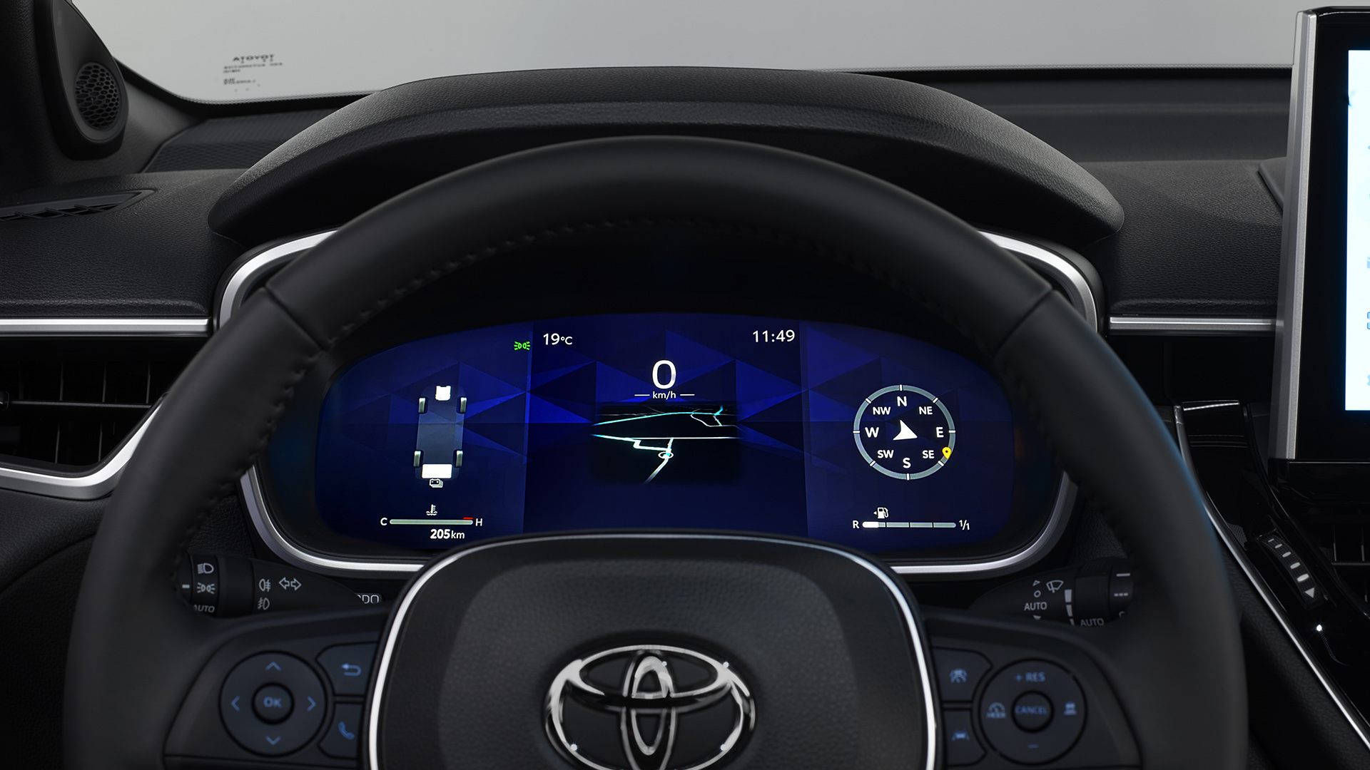 Toyota, Corolla Cross, Hybrid, interieur, stuur, dashboard