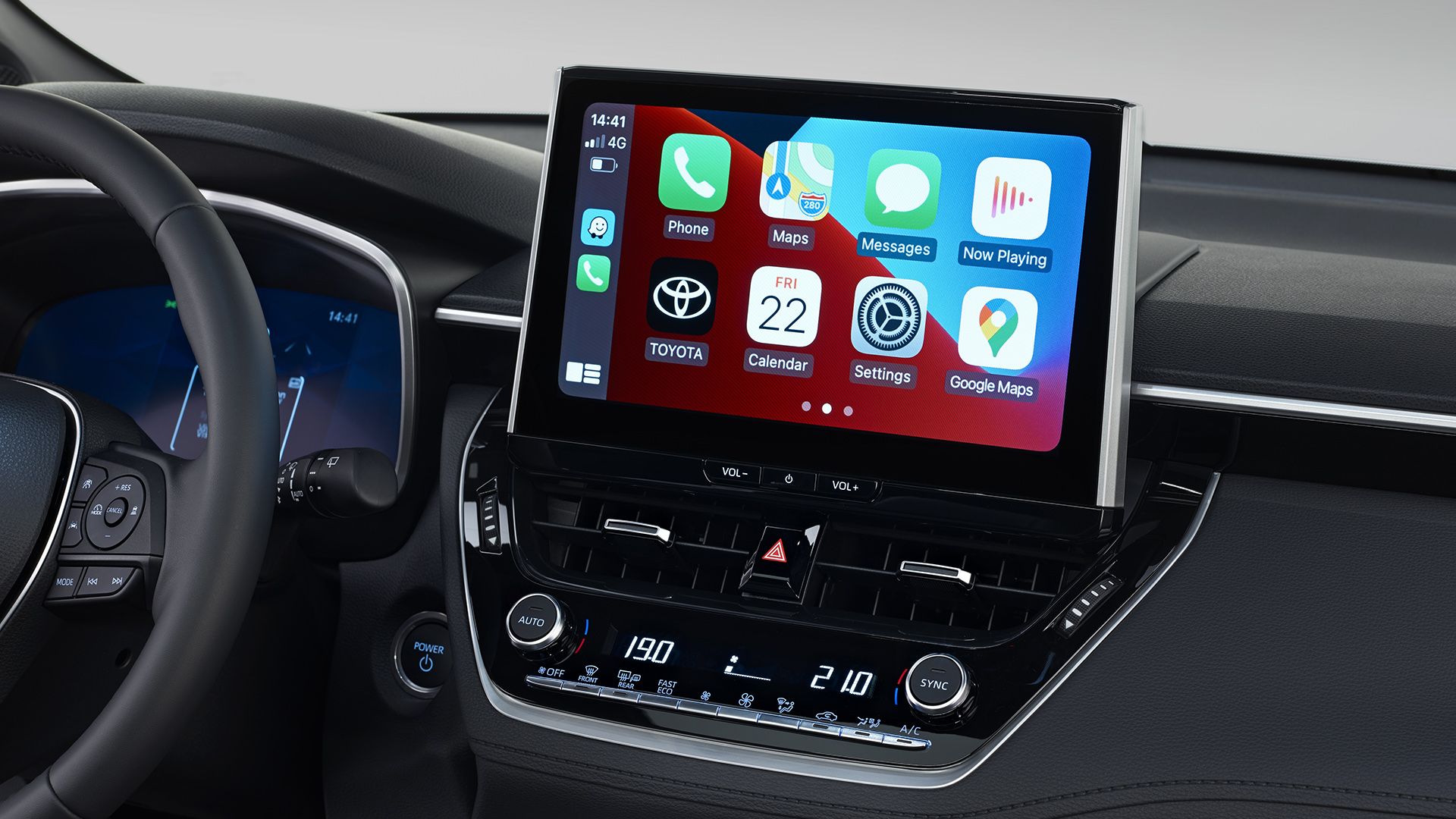 Toyota, Corolla Cross, Hybrid, interieur, tablet
