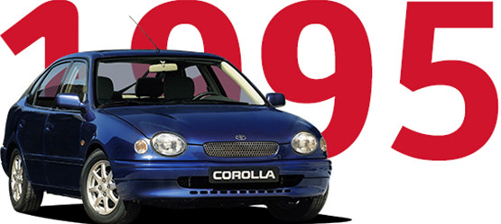 Toyota Corolla, exterieur, blauw, schuin voor, 1995-2000
