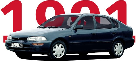 Toyota Corolla exterieur groen linksvoor 1991-1995