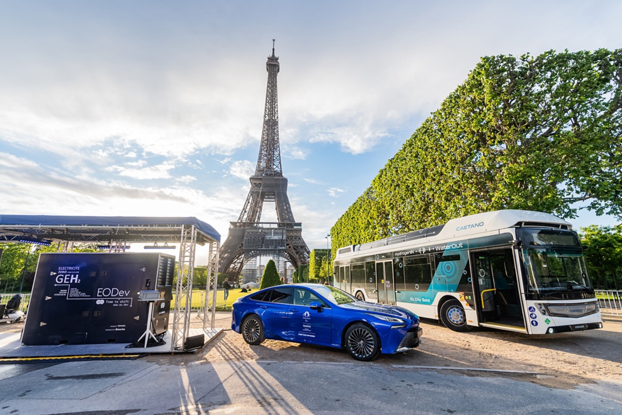 Toyota Mirai, waterstof, bus, Parijs