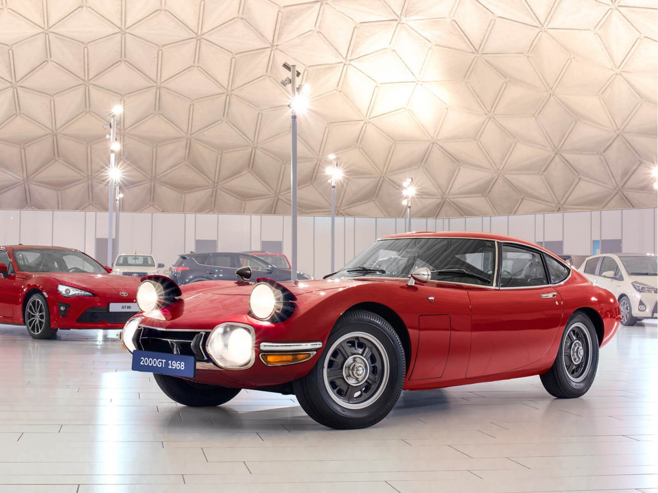 Toyota, exterieur, 2000GT, schuin, vooraanzicht, rood