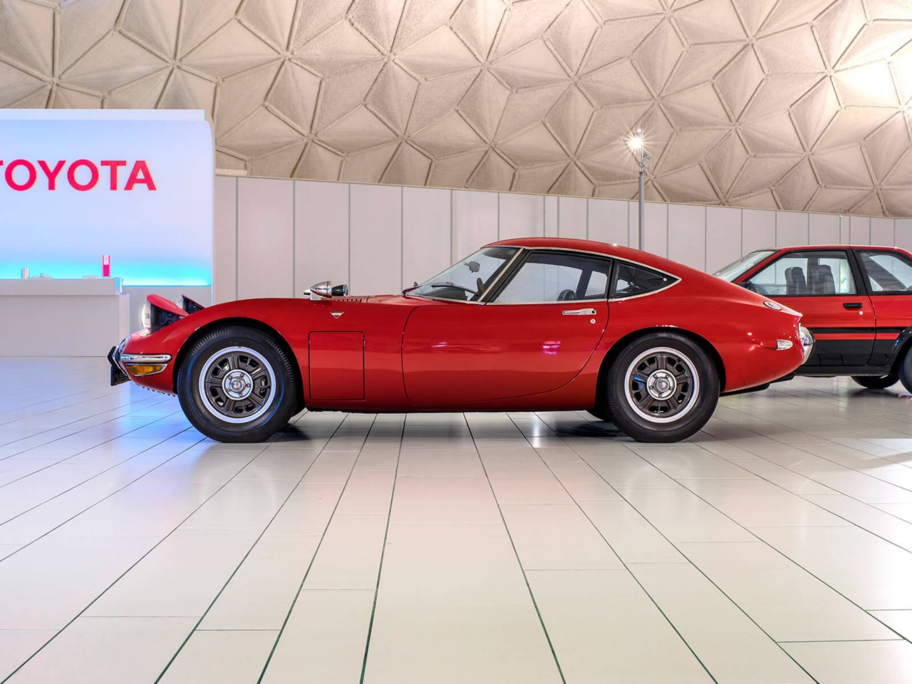 Toyota, exterieur, 2000GT, zijaanzicht, rood