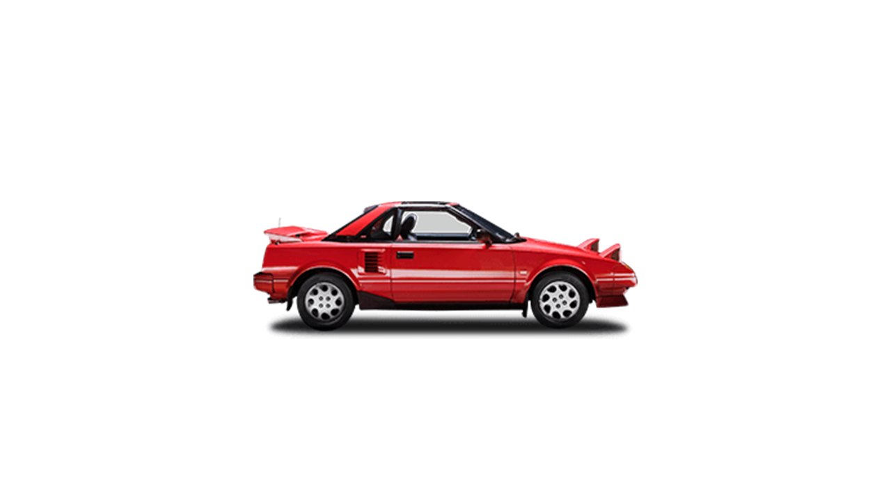 Toyota MR2, exterieur, zijkant, rood
