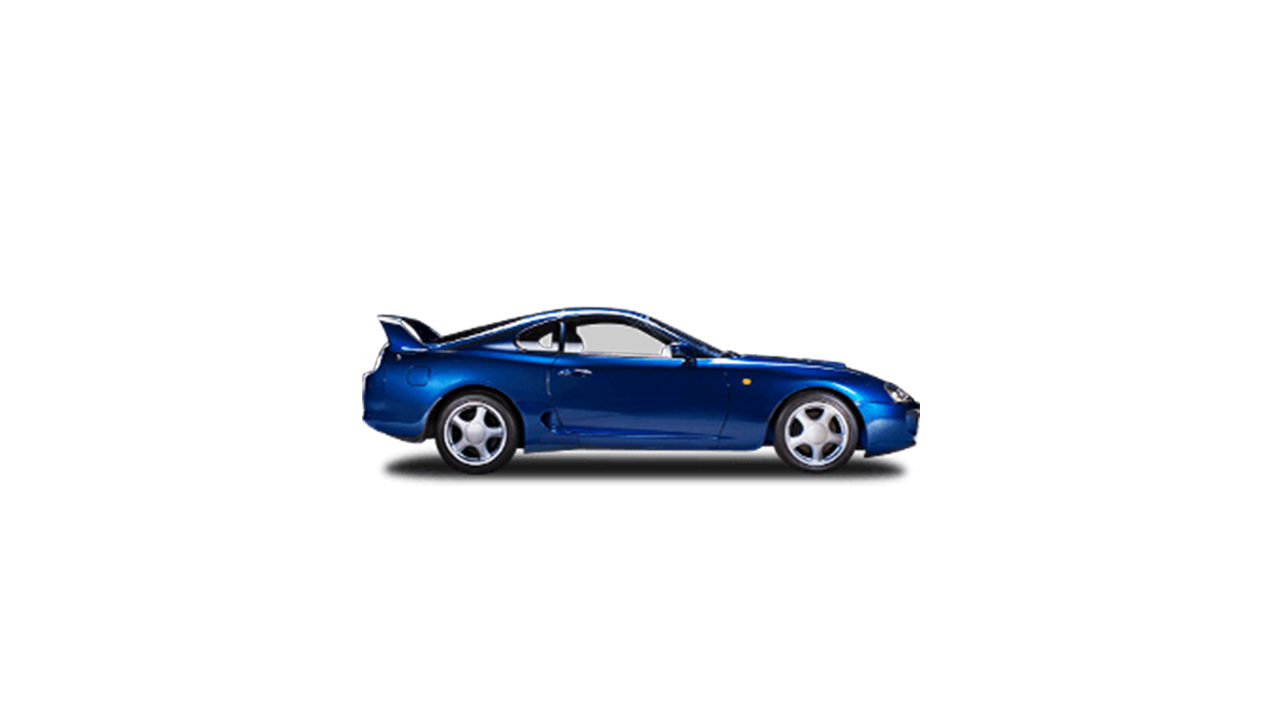 Toyota Supra, exterieur, zijkant, blauw