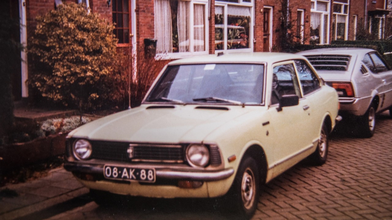 Toyota, Corolla, KE20, exterieur, zijkant, wit, op, foto