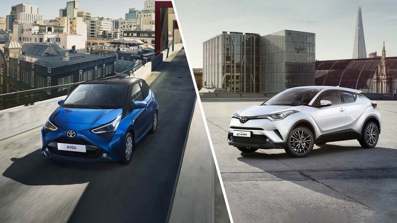 Toyota C-HR en Toyota Yaris, exterieur