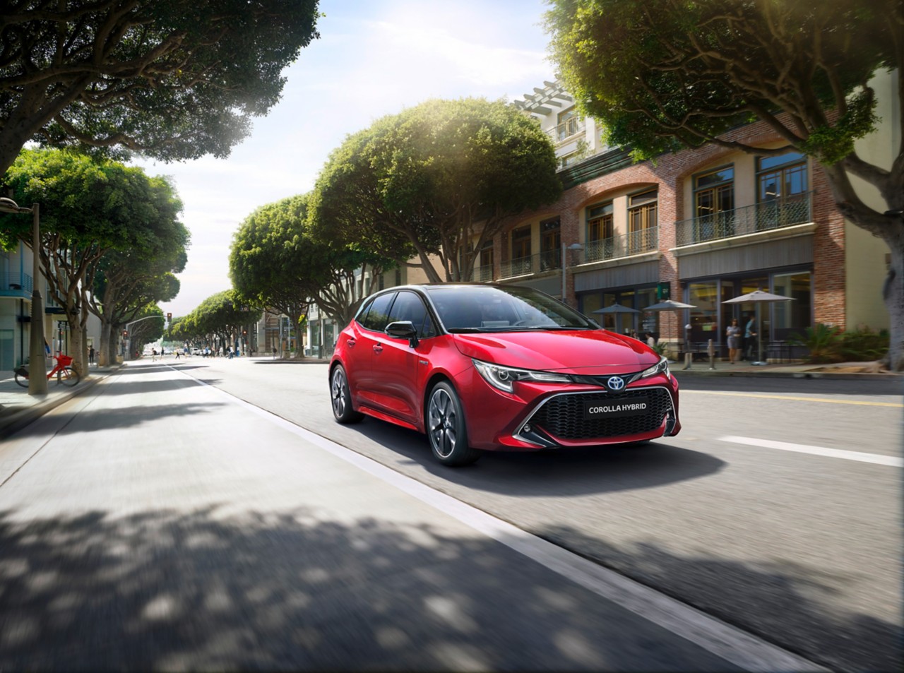 Toyota, Corolla, 2019, Hatchback, exterieur, driekwart, voorkant, links, voor