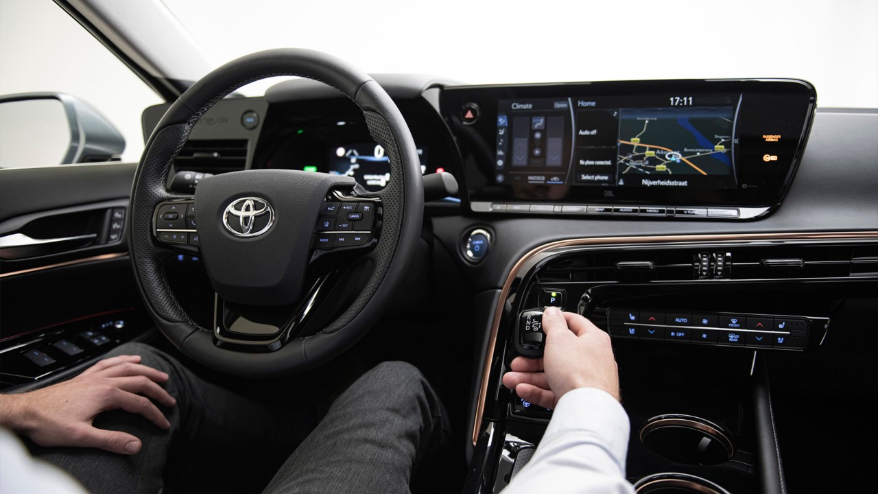 Toyota Mirai, interieur, bestuurder, perspectief