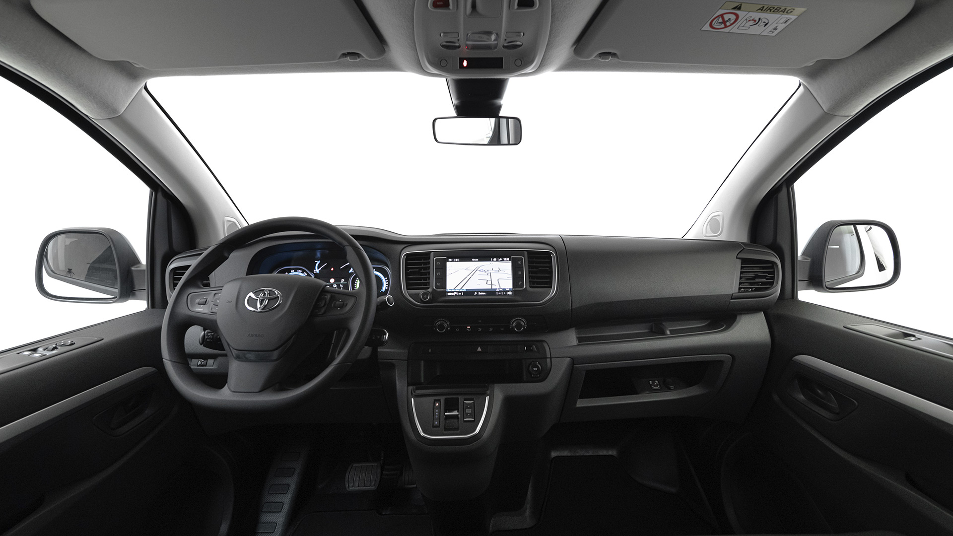 Toyota, Proace, Electric, dubbele, cabine, interieur, dashboard