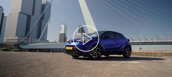Toyota C-HR, exterieur, zijkant, blauw, thuistour, video thumb