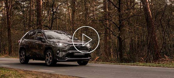 Toyota RAV4 plug-in hybrid, exterieur, rechtsvoor, grijs, thuistour, video thumb