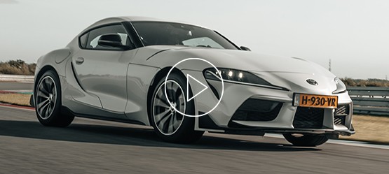 Toyota Supra, exterieur, rechtsvoor, wit, thuistour, video thumb